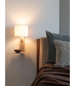 Clearance Wandlamp Florence - Bruin - 24x24x42cm Muurverlichting