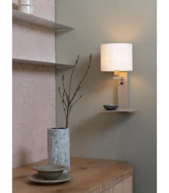 Clearance Wandlamp Florence - Bruin - 24x24x42cm Muurverlichting