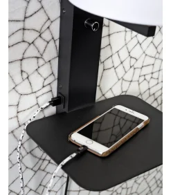 Clearance Wandlamp Florence - Wit/Zwart - 24x22x42cm Muurverlichting