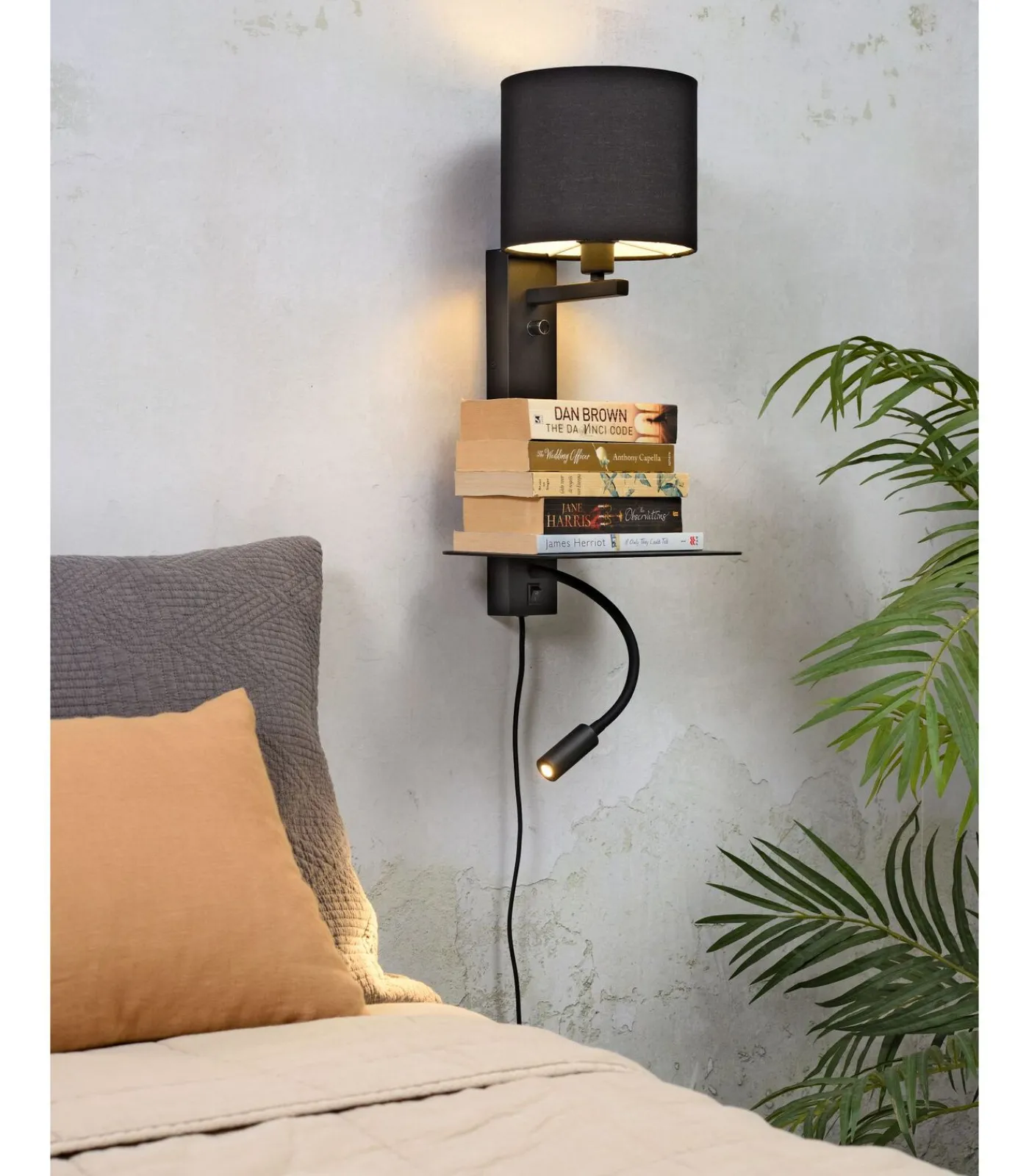 New Wandlamp Florence - Zwart/Zwart - 24x22x52cm Muurverlichting