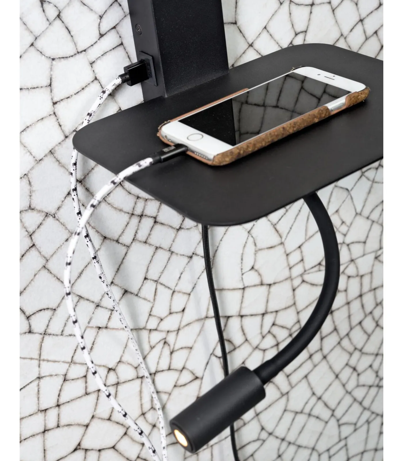 New Wandlamp Florence - Zwart/Zwart - 24x22x52cm Muurverlichting