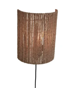 Best Wandlamp Iguazu - Jute - 25x25x32cm Muurverlichting