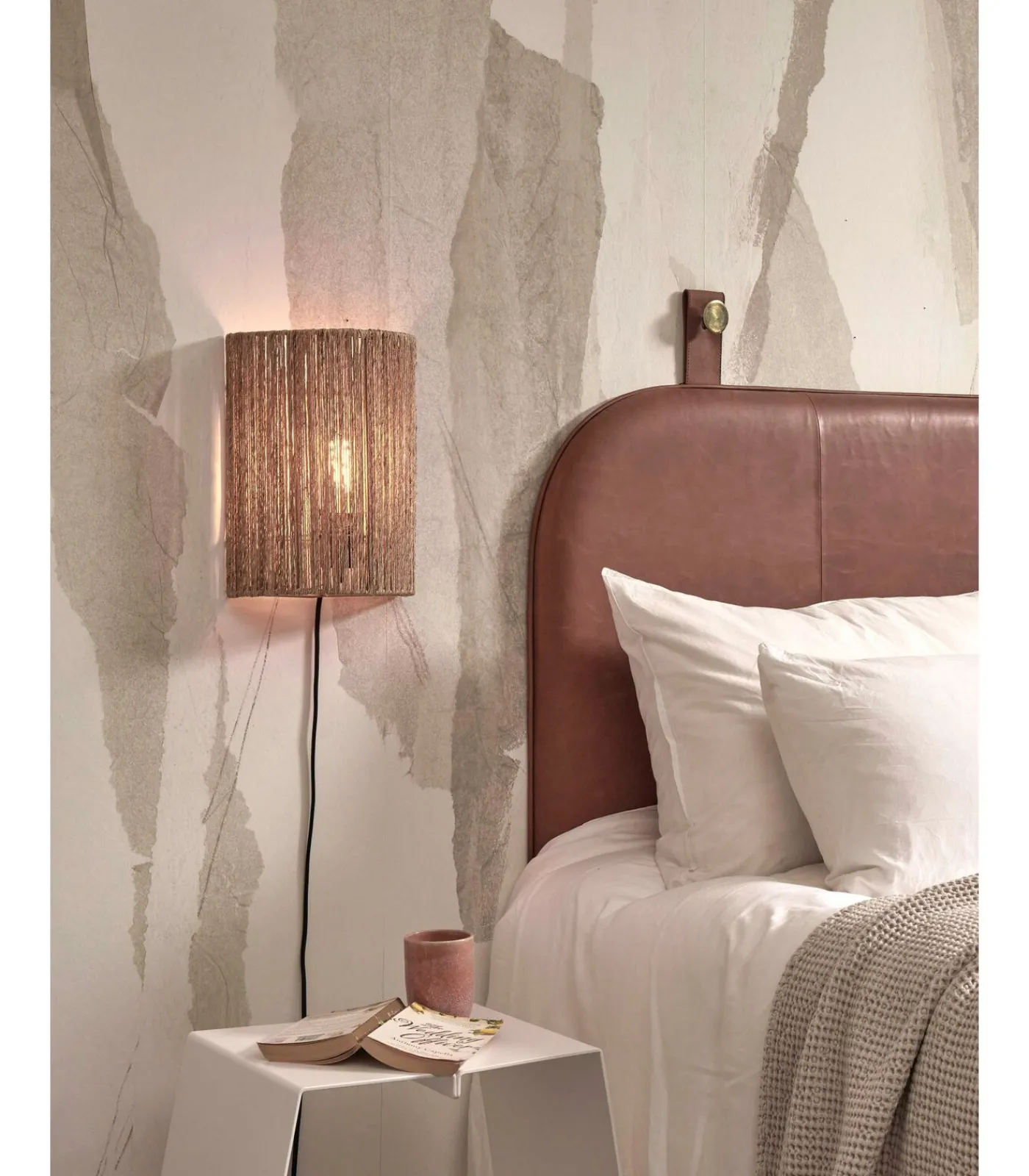 Best Wandlamp Iguazu - Jute - 25x25x32cm Muurverlichting