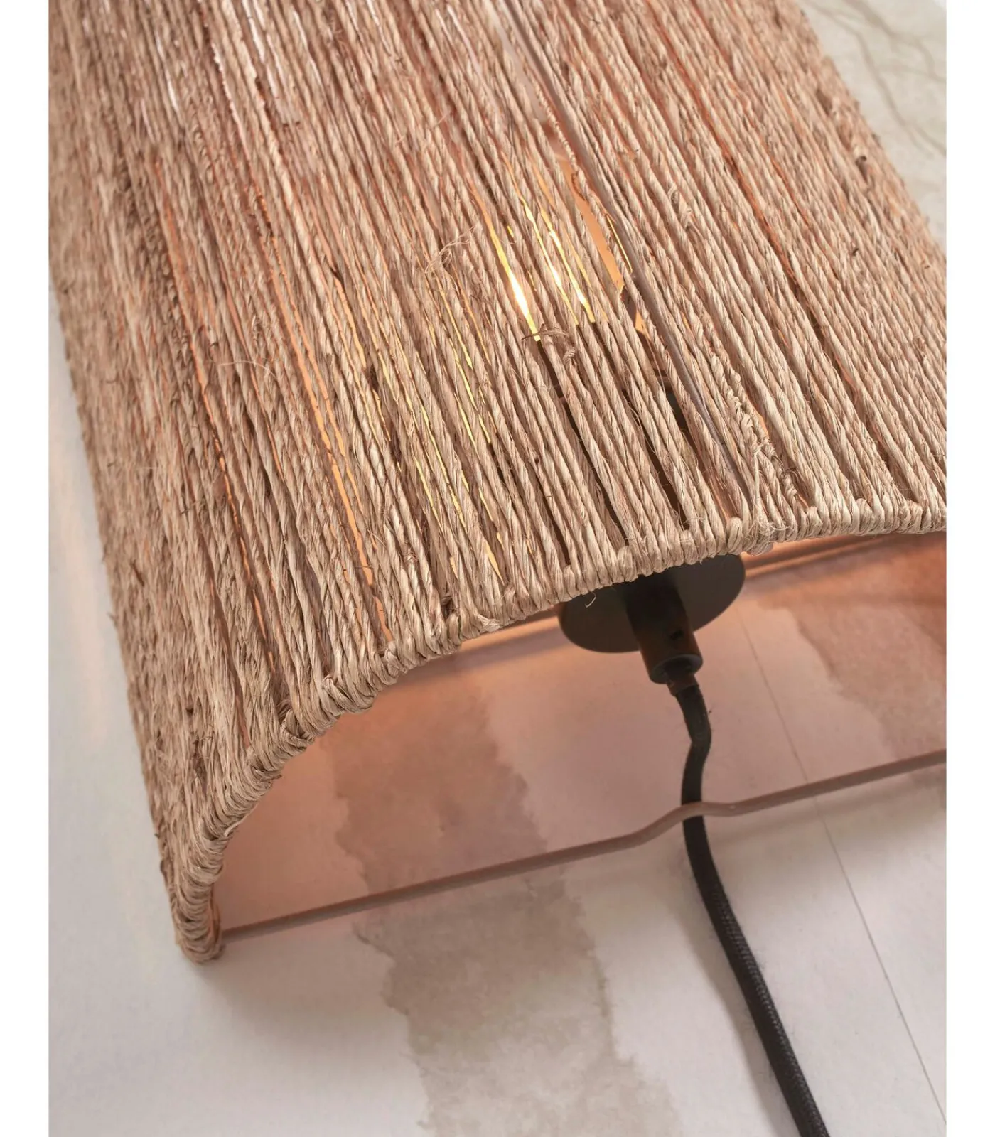 Best Wandlamp Iguazu - Jute - 25x25x32cm Muurverlichting