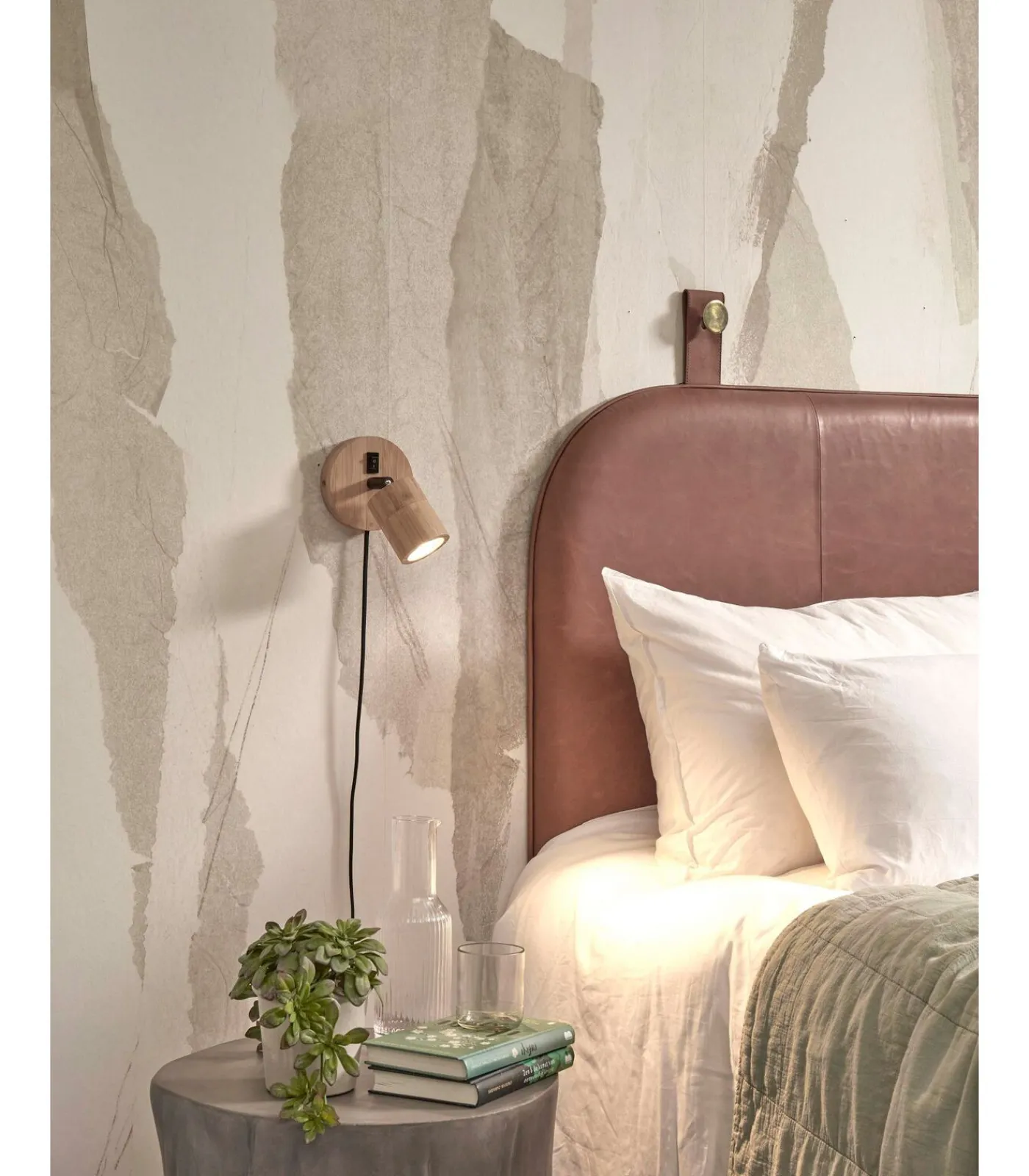 Outlet Wandlamp Java - Bamboe - Ø12cm Muurverlichting