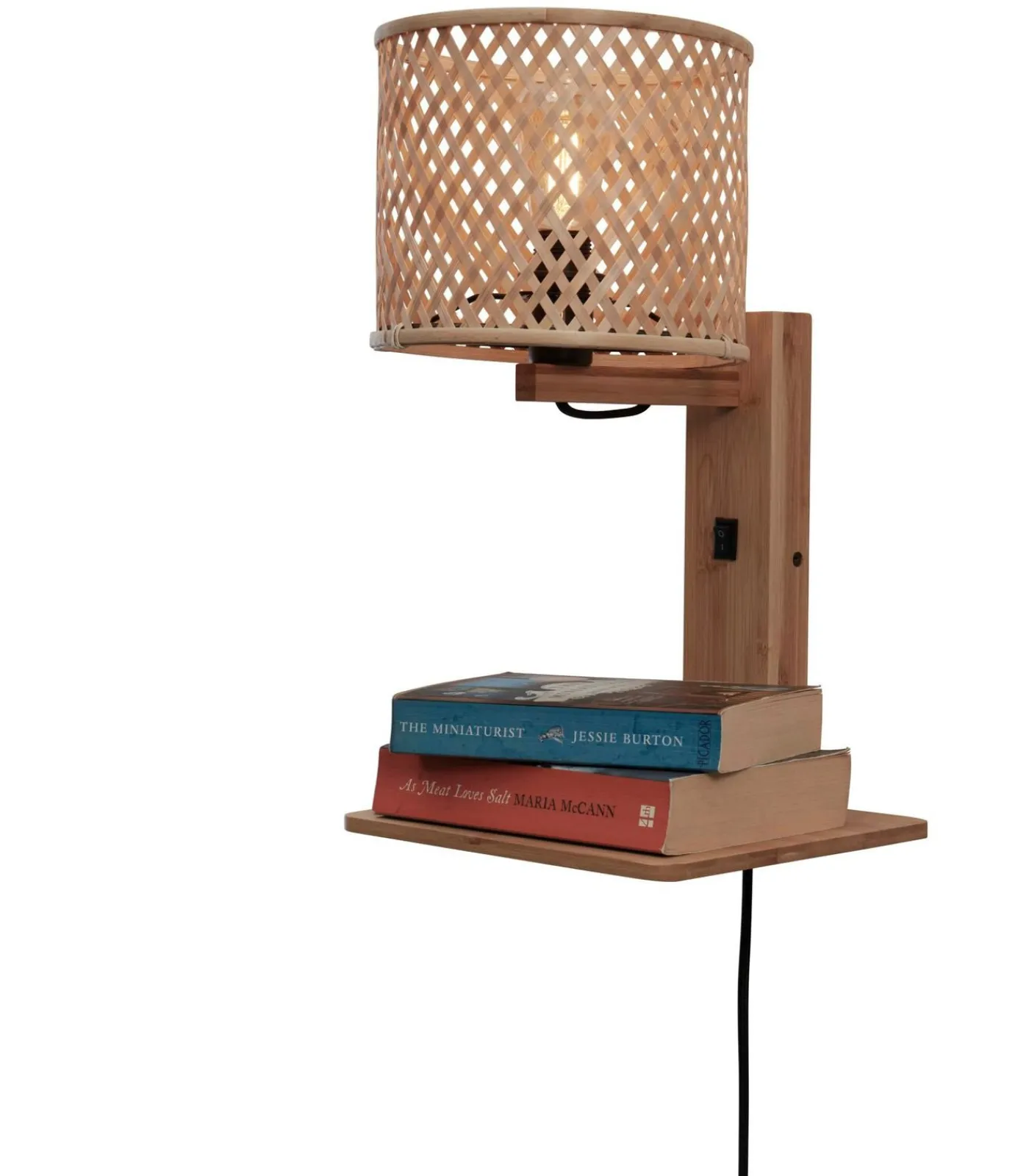 Hot Wandlamp Java - Bamboe - 30x22x52cm Muurverlichting