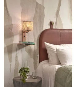 Hot Wandlamp Java - Bamboe - 30x22x52cm Muurverlichting