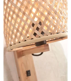 Hot Wandlamp Java - Bamboe - 30x22x52cm Muurverlichting