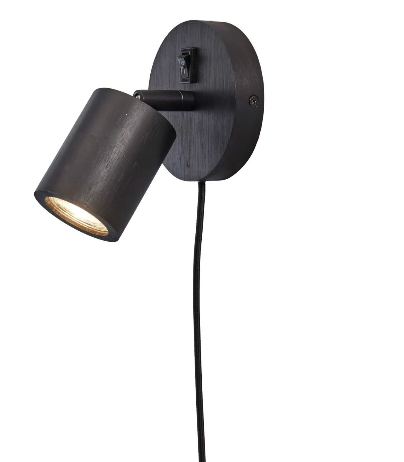 Online Wandlamp Java - Bamboe Zwart - Ø12cm Muurverlichting