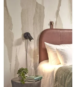 Online Wandlamp Java - Bamboe Zwart - Ø12cm Muurverlichting