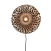 Sale Wandlamp Kalimantan - Bamboe/Zwart - Ø30cm Muurverlichting