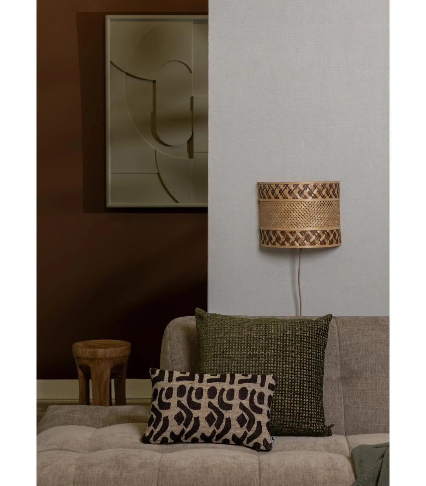 Online Wandlamp Langkawi - Naturel - Ø32cm Muurverlichting