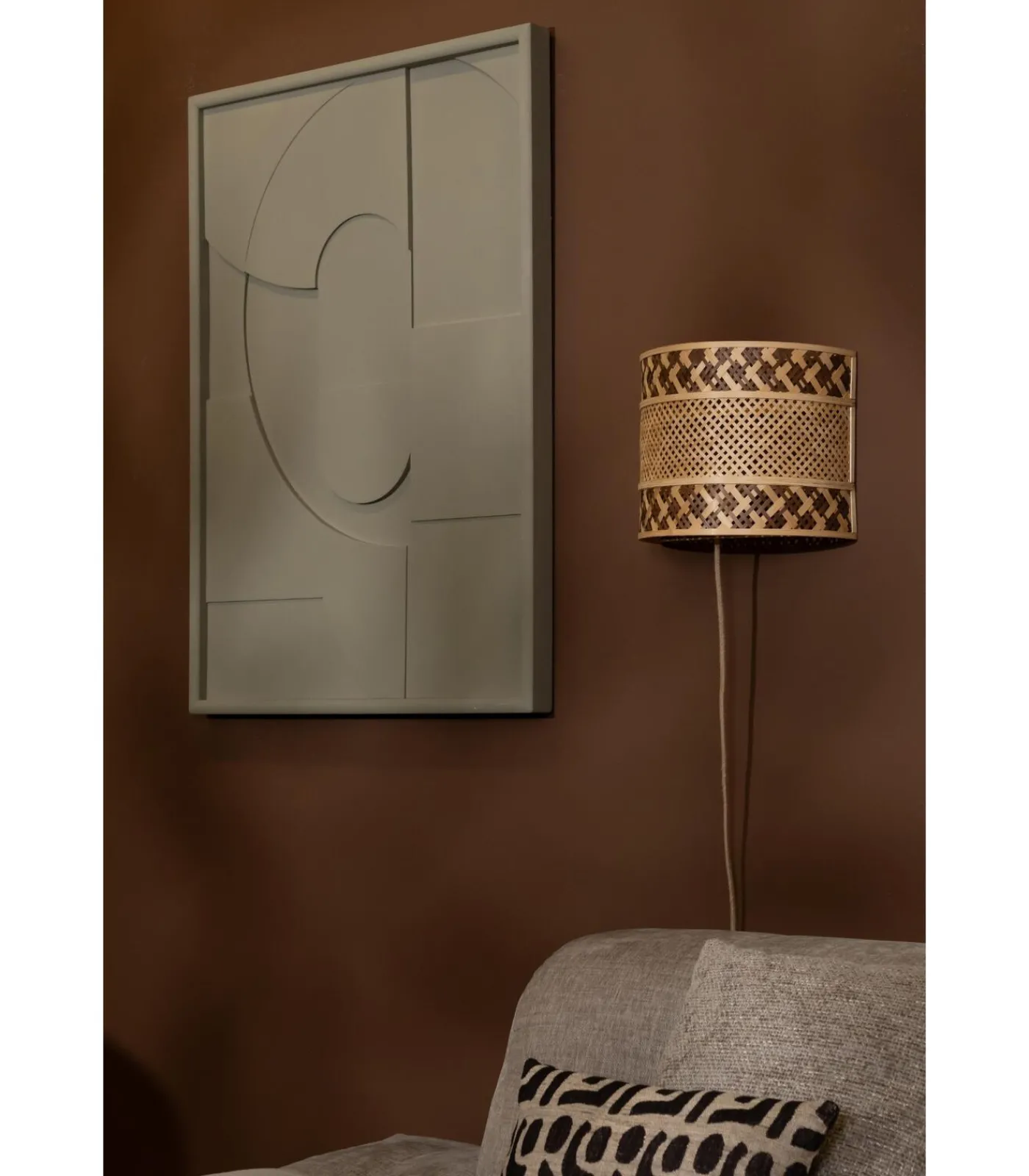 Online Wandlamp Langkawi - Naturel - Ø32cm Muurverlichting