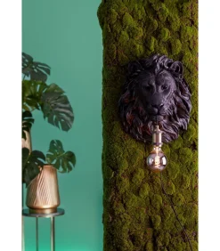 New Wandlamp Lion - Zwart - 33.5x19x40.5cm Muurverlichting