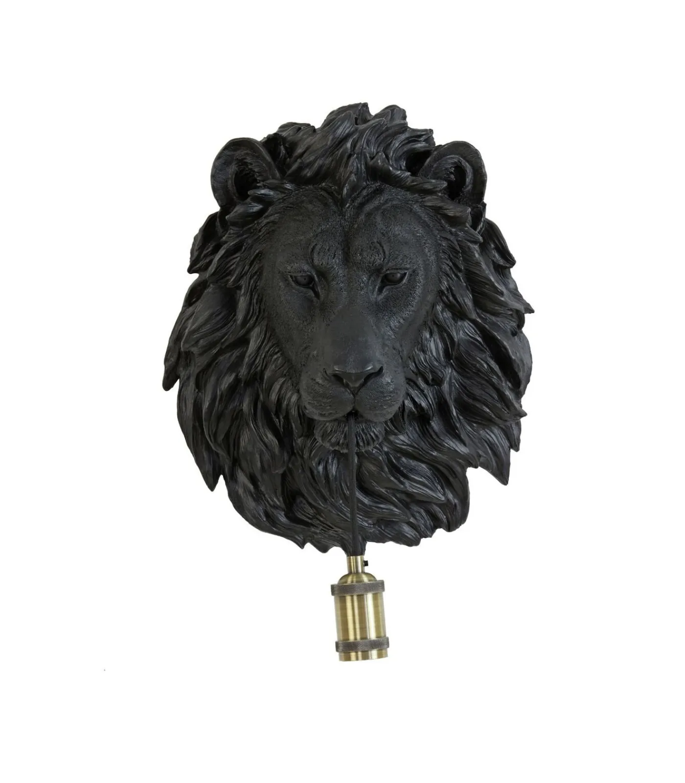 New Wandlamp Lion - Zwart - 33.5x19x40.5cm Muurverlichting