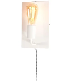 Clearance Wandlamp Madrid - Wit - 15x10x25cm Muurverlichting