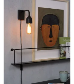 Outlet Wandlamp Madrid - Zwart - 20x7x15cm Muurverlichting