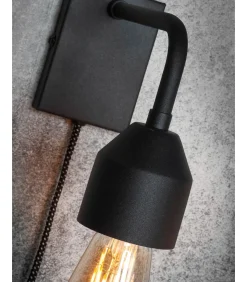 Outlet Wandlamp Madrid - Zwart - 20x7x15cm Muurverlichting