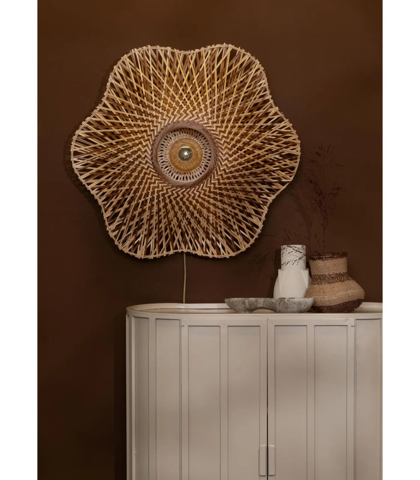 Clearance Wandlamp Madura - Naturel - Ø87cm Muurverlichting