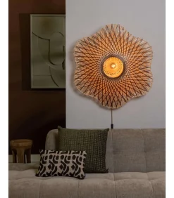 Clearance Wandlamp Madura - Naturel - Ø87cm Muurverlichting