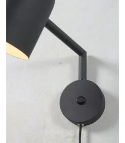 Sale Wandlamp Marseille - Zwart - 29x12x27cm Muurverlichting