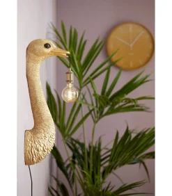 Wandlamp Ostrich - Goud - 25x19x72cm Muurverlichting