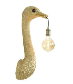 Wandlamp Ostrich - Goud - 25x19x72cm Muurverlichting