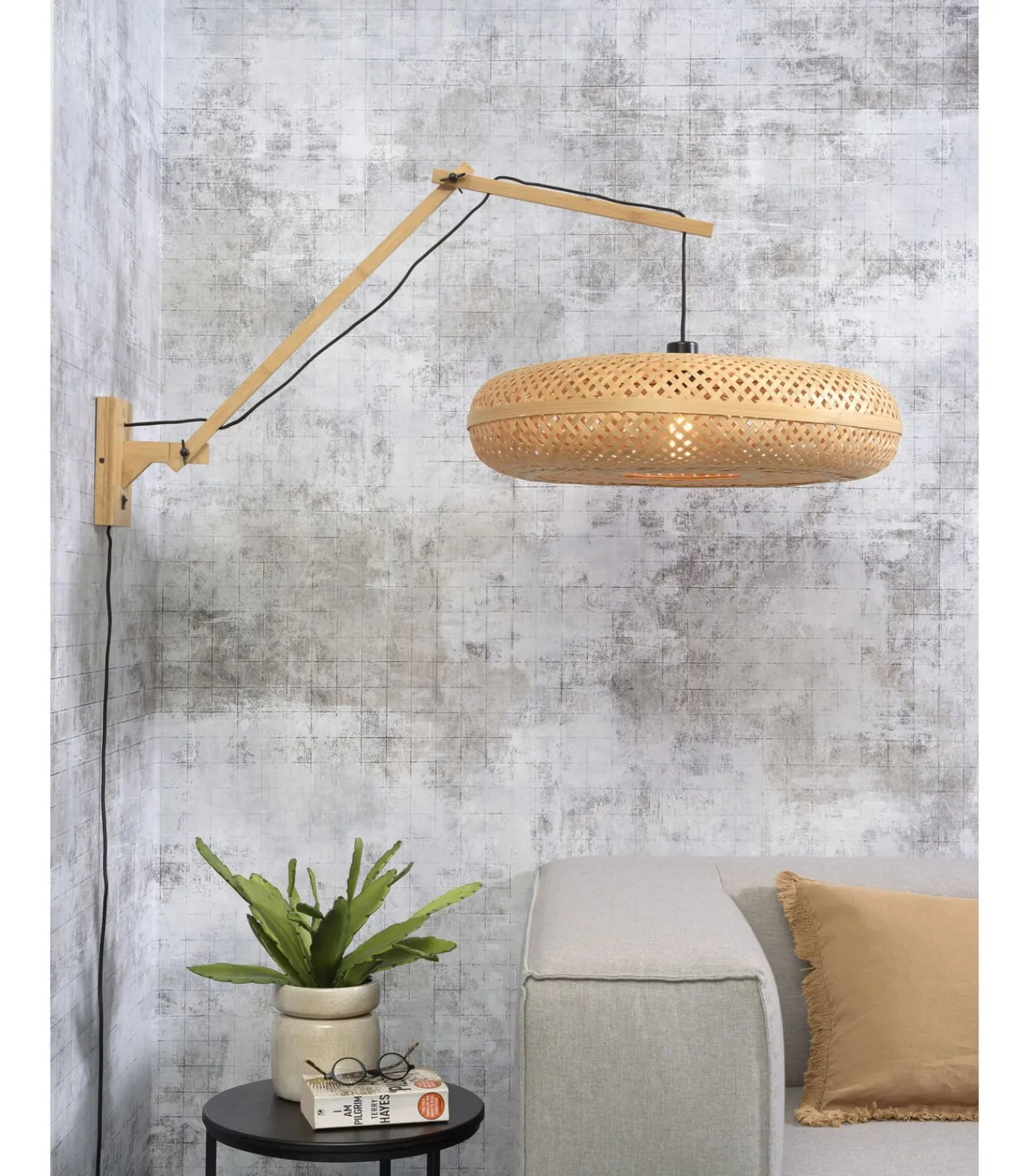Discount Wandlamp Palawan - Bamboe - 105x60x55cm Muurverlichting