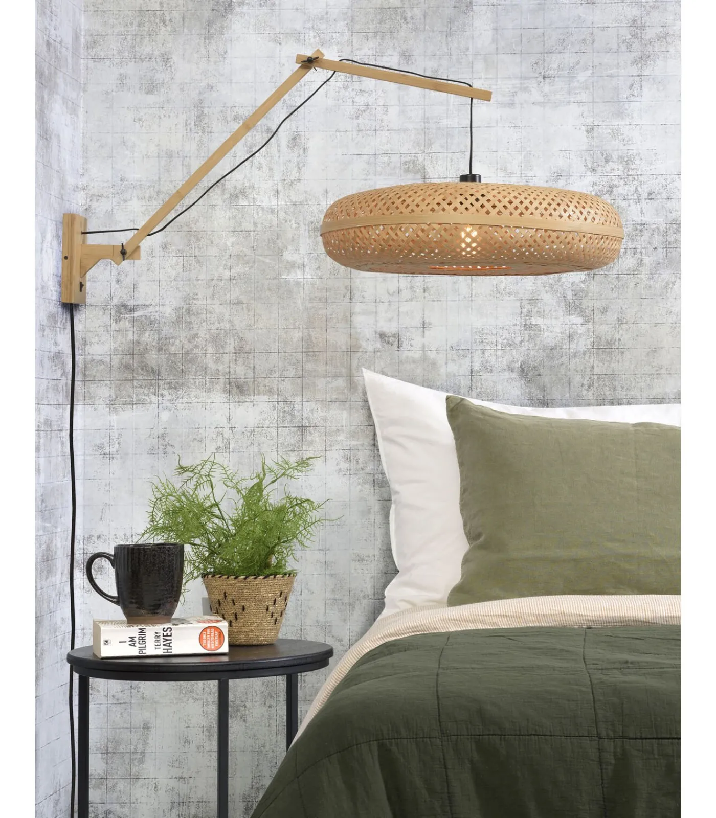 Outlet Wandlamp Palawan - Bamboe - 100x40x70cm Muurverlichting