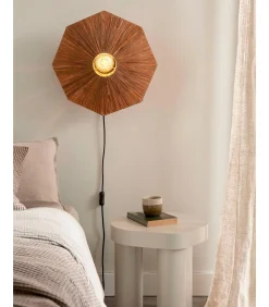 Wandlamp Panama - Bruin - 45x7x45cm Muurverlichting