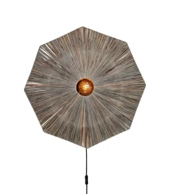 New Wandlamp Panama - Donker grijs - 65x7x65cm Muurverlichting