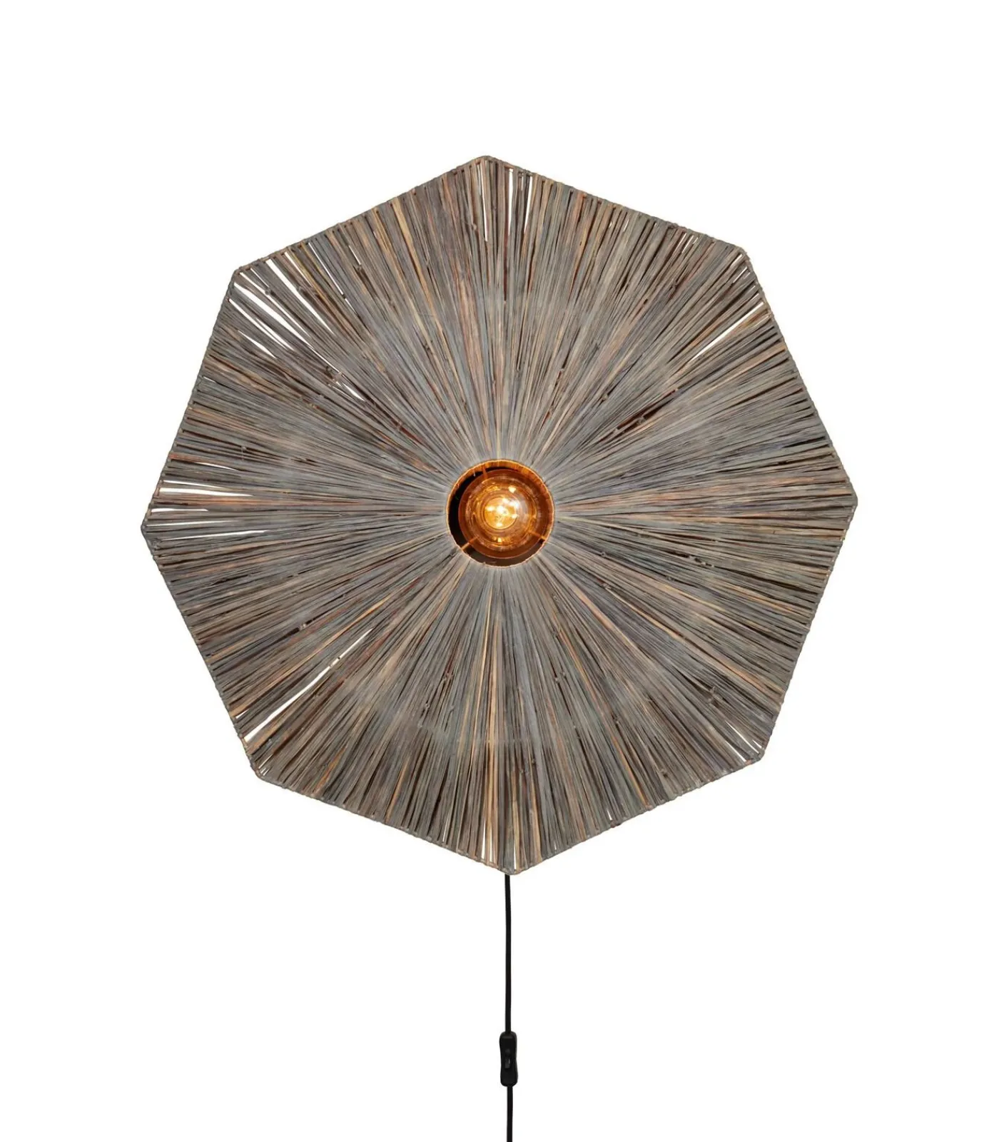 New Wandlamp Panama - Donker grijs - 65x7x65cm Muurverlichting