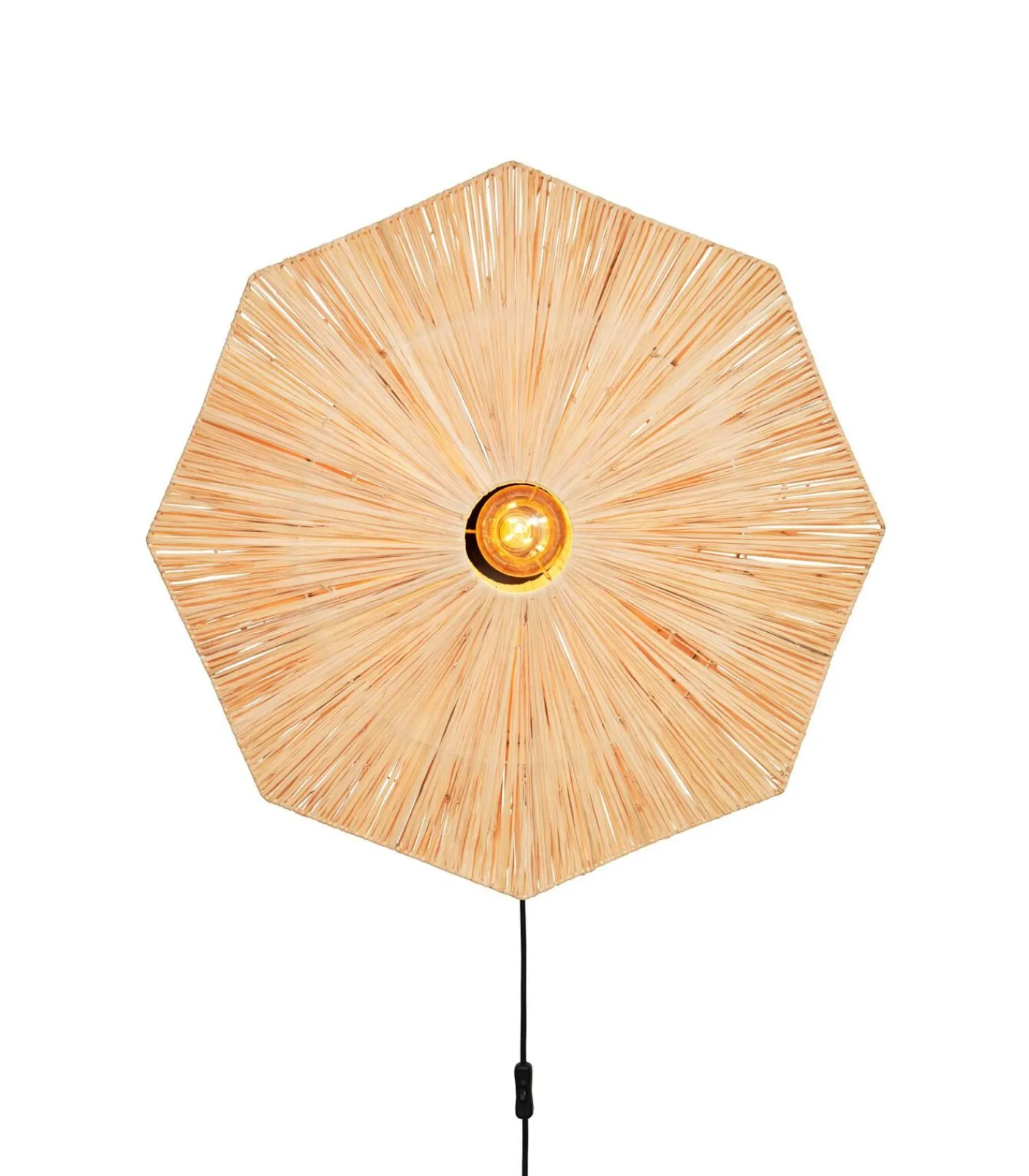 Wandlamp Panama - Naturel - 65x7x65cm Muurverlichting