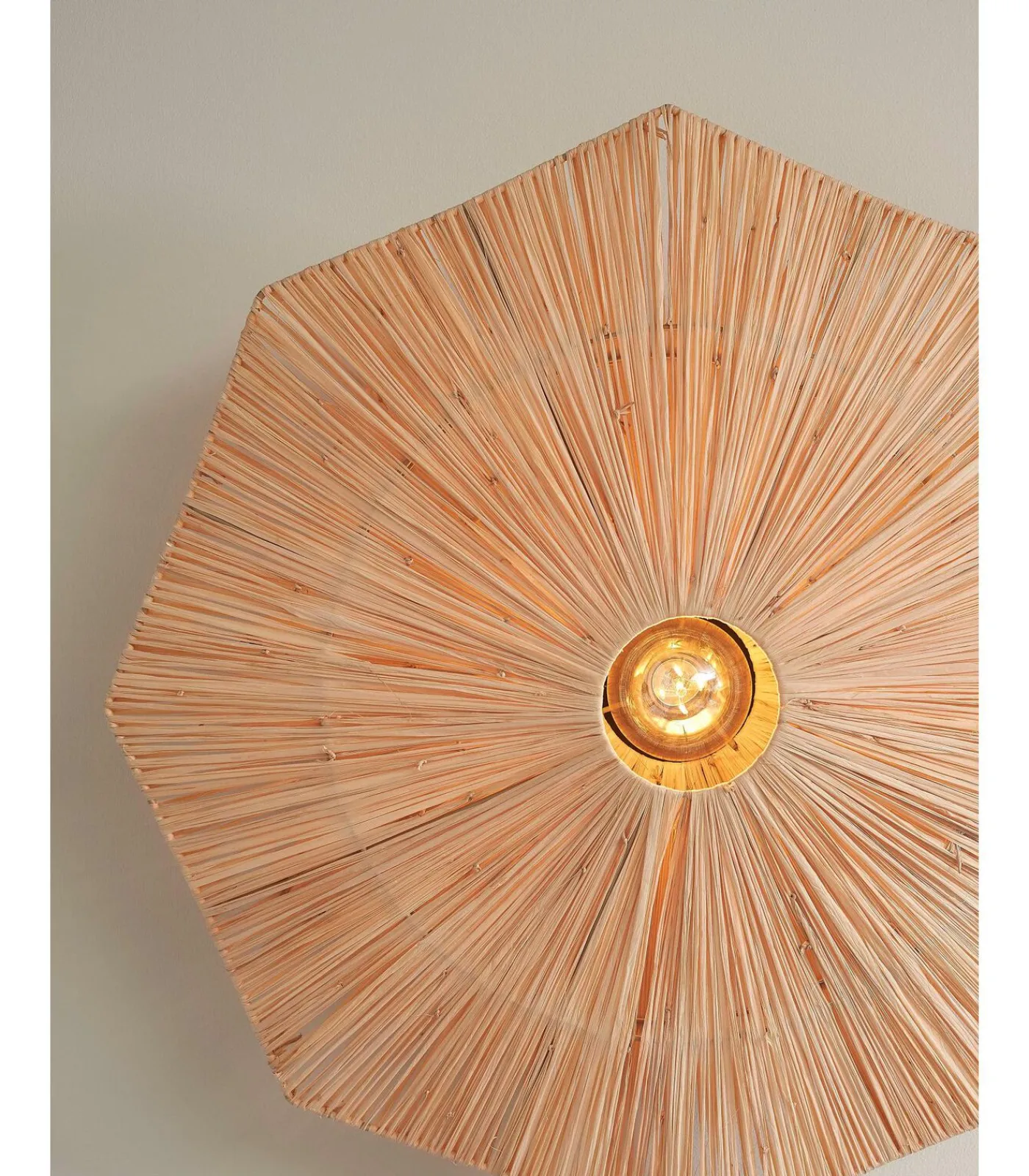 Wandlamp Panama - Naturel - 65x7x65cm Muurverlichting