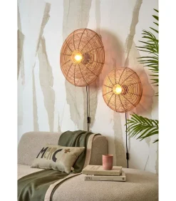 Best Wandlamp Tanami - Rotan - Ø40cm Muurverlichting