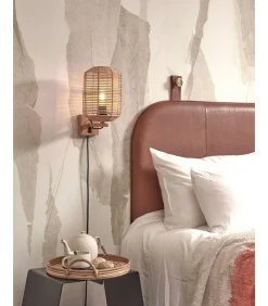 Wandlamp Tanami - Rotan - Ø18cm Muurverlichting