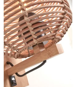 Wandlamp Tanami - Rotan - Ø18cm Muurverlichting