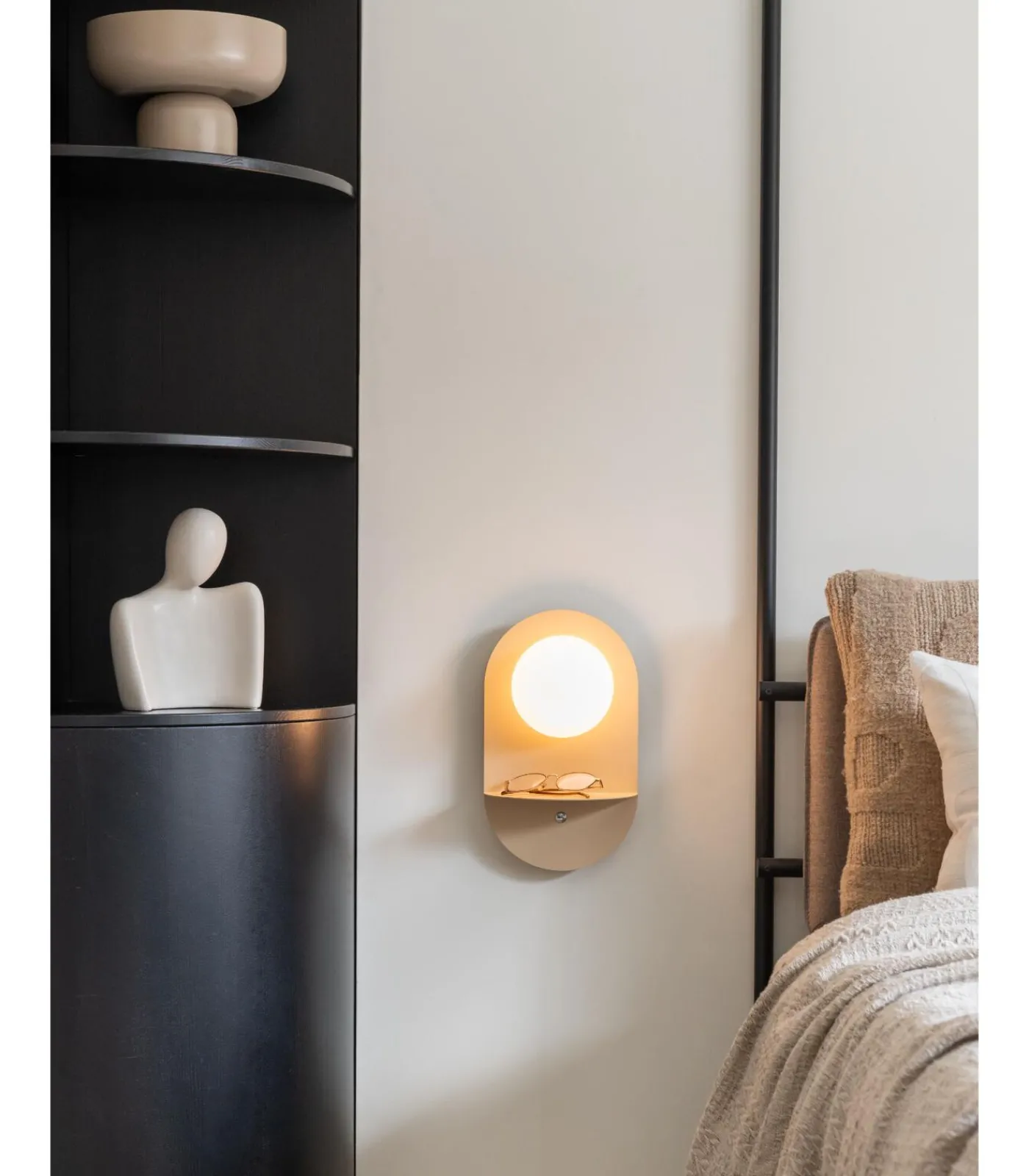 Best Wandlamp Tokyo - Beige - 14x20x34cm Muurverlichting