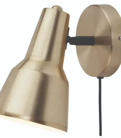 Discount Wandlamp Valencia - Goud - 13x22x20cm Muurverlichting