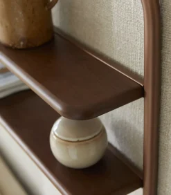 Clearance Wandrek met spiegel in notenhout en messing Félicie Spiegels