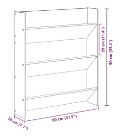 Clearance Wandschoenenkasten 2 st 80x18x90 cm spaanplaat wit Organiseren