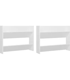 Online Wandschoenenkasten 2 st 80x18x60 cm spaanplaat wit Organiseren
