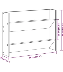 Outlet Wandschoenenkasten 2 st 80x18x60 cm spaanplaat betongrijs Organiseren