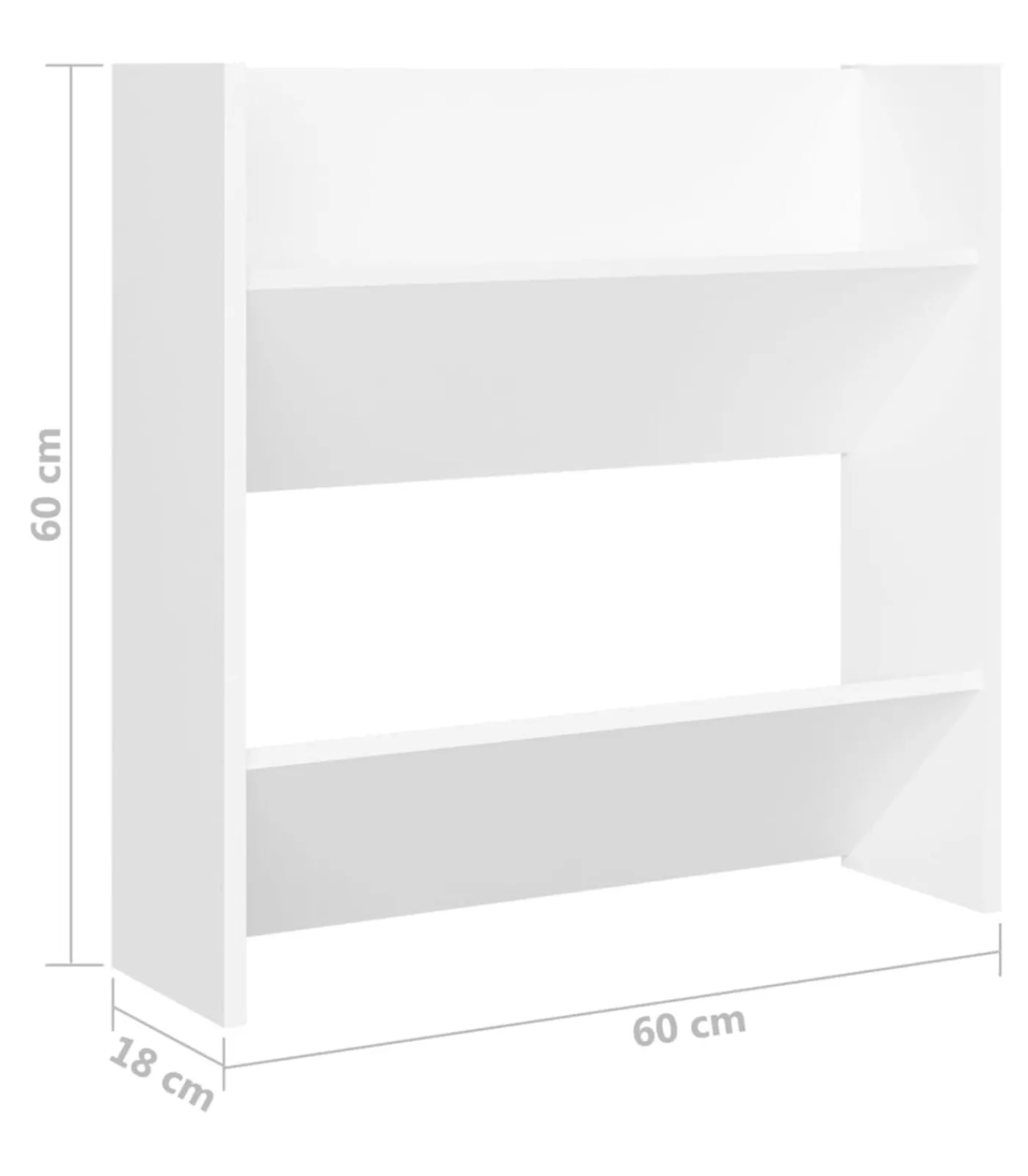 Online Wandschoenenkasten 4 st 60x18x60 cm bewerkt hout wit Organiseren