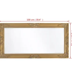 Discount Wandspiegel Barok 100 x 50 cm goud Spiegels