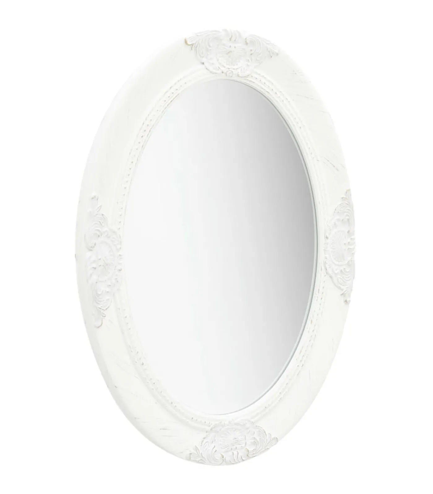 Outlet Wandspiegel barok stijl 50x70 cm wit Spiegels