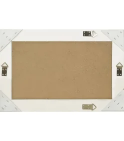 Discount Wandspiegel barok stijl 60x40 cm wit Spiegels