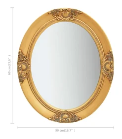Outlet Wandspiegel barok stijl 50x60 cm goudkleurig Spiegels