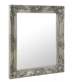 Online Wandspiegel barok stijl 50x60 cm zilverkleurig Spiegels