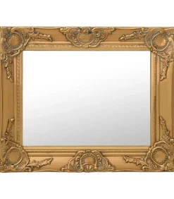 New Wandspiegel barok stijl 50x40 cm goudkleurig Spiegels